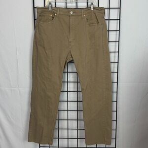 Levi's 505 Jeans‎ Mens 38x30 Beige Straight Boot Leg Casual Denim Workwear